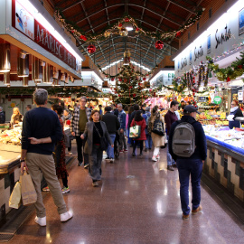 Mercat de la Concepció de Barcelona, durant unes festes de Nadal