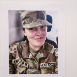 Imagen de archivo de la soldado de la Guardia Nacional Sarah Beckstrom.