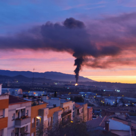 Imatge de l'incendi a Caldes de Montbui