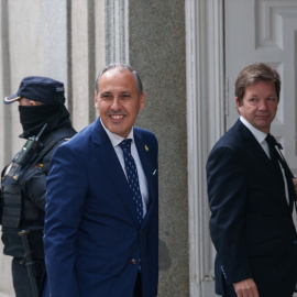 El decano del ICAM, Eugenio Ribón Seisdedos, a su llegada a la cuarta jornada del juicio al fiscal general del Estado.