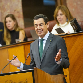 El presidente de la Junta de Andalucía, Juanma Moreno, este viernes.