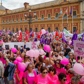 Imágenes de una concentración convocada por Amama.