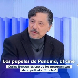 Carlos Bardem durante su entrevista en el programa La Hora de La 1 este pasado lunes.