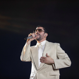 Bad Bunny durante un concierto en Dominica Republicana.