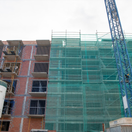 Foto de archivo de una promoción de 50 viviendas de alquiler asequible, en Palencia.
