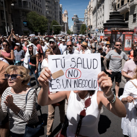 Manifestación en Madrid por la sanidad pública y contra la política sanitaria del Gobierno de Ayuso
