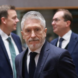 El ministro de Interior, Fernando Grande-Marlaska a su llegada al consejo Justicia y Asuntos de Interior, EB Forum, en Bruselas.