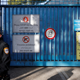 Puertas de la UNRWA en Jerusalén, a 8 de diciembre de 2025.