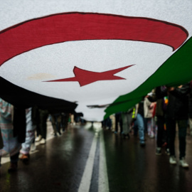 Manifestación ‘50 años de resistencia del pueblo saharaui’, a 15 de noviembre de 2025, en Madrid.