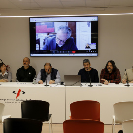 Representants de Pobles Vius i alcaldes dels municipis que han presentat un recurs al TSJC contra la planta de biogàs de la Sentiu de Sió