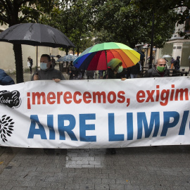 Manifestación contra la contaminación del aire en Gijón (Archivo).