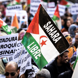 Imagen de archivo de una manifestación por la autodeterminación del Sáhara Occidental en Madrid.