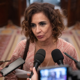 La vicepresidenta María Jesús Montero, este jueves en Madrid.