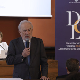 El director de la RAE, Santiago Muñoz Machado, presenta la  nueva versión del DLE.