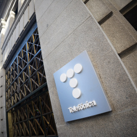 Fachada del edificio de Telefónica en Madrid.