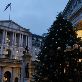 Vista de la sede del Banco de Inglaterra (BoE, por sus siglas en inglés), en la City londinense.
