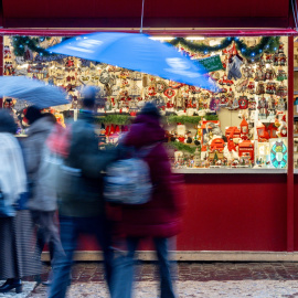Imagen de archivo del tradicional mercado de navidad, en la Plaza Mayor.