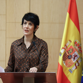 La ministra de Inclusión, Seguridad Social y Migraciones, Elma Saiz, durante la jornada ‘Migración, fuente de riqueza’, en el CREADE de Pozuelo, a 17 de diciembre