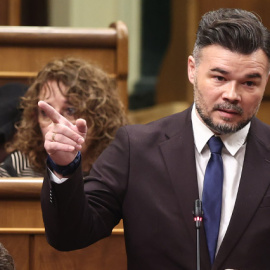 El portavoz de ERC en el Congreso, Gabriel Rufián, en una imagen de archivo del pasado día 10 de diciembre.