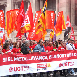 Manifestació dels treballadors del sector de metall a Barcelona el passat 30 d'octubre.