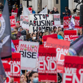 Foto de archivo de una manifestación contra la violencia machista.