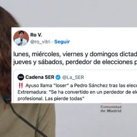Reacciones a las palabras de Ayuso tras las elecciones de Extremadura.