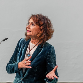 Foto de archivo de la Ministra de Hacienda, Maria Jesús Montero, en una rueda de prensa.