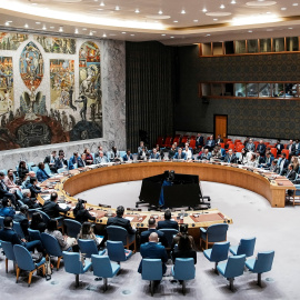 Vista de la reunión de emergencia del Consejo de Seguridad de la ONU para analizar la situación en Venezuela.