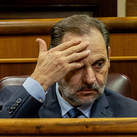 José Luis Ábalos, durante un pleno en el Congreso.
