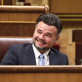 Imagen de archivo del portavoz de ERC, Gabriel Rufián, en Madrid.