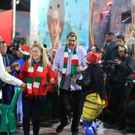 El mandatario venezolano, Nicolás Maduro, durante un evento por Navidad.