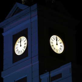 El Reloj de la Puerta del Sol en las campanadas de Fin de Año