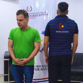 Silvinei Vasques detenido, este viernes, en Luque (Paraguay).