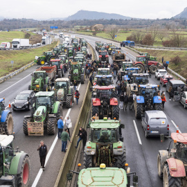 La tractorada en la C-25 (Barcelona) del pasado 29 de diciembre de 2025.