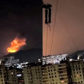 Imágenes de las explosiones registradas en Caracas (Venezuela) en la madrugada del sábado.