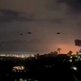 Imagen del ataque estadounidense en Caracas.