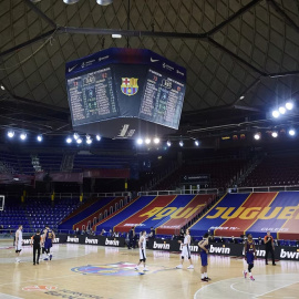 Partit d'Eurolliga entre el FC Barcelona i Zenit Sant Petersburg al Palau Blaugrana, jugat a porta tancada per la pandèmia del coronavirus