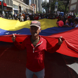 Protesta en Venezuela contra el secuestro de Nicolás Maduro realizado por Donald Trump.