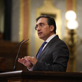 Imagen de archivo del ministro de Asuntos Exteriores, Cooperación y Unión Europea, José Manuel Albares, en una sesión de control al Gobierno.
