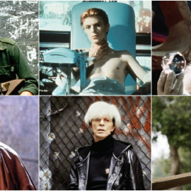 David Bowie en algunas de sus películas: de izq. a der. 'Feliz Navidad, Mr. Lawren ce', 'El hombre que cayó a la tierra', 'Dentro del laberinto', 'La última tentación de Cristo', 'Basquiat', y 'El truco final'.
