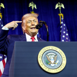 El presidente de EEUU, Donald Trump, durante una comparecencia en Washington.