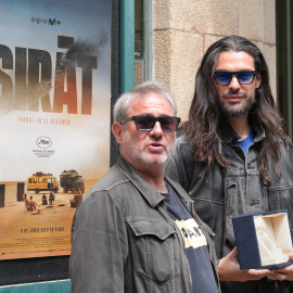 El director de la película 'Sirat', Oliver Laxe, en Santiago de Compostela tras ganar el premio del Jurado de Cannes.