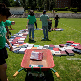 Protesta de la plataforma Universidades por la Pública en mayo de 2025, en Madrid.