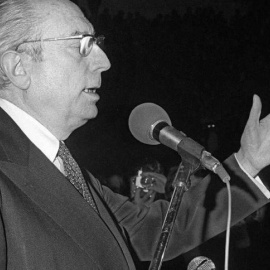 Enrique Tierno Galván, alcalde de Madrid entre 1979 y 1986.