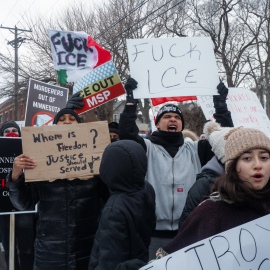 Protestas por el asesinato de Renee Nicole Good en Minneapolis, este sábado.