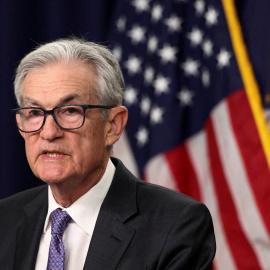 Jerome Powell tras una reunión del Comité Federal de Mercado Abierto (FOMC), en la Reserva Federal de EEUU en Washington.