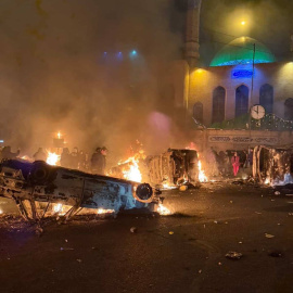 Protestas contra el régimen en Irán.
