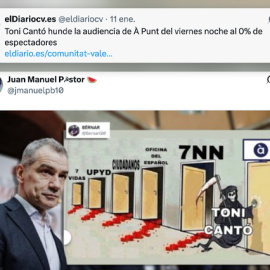 Las redes bromean con la audiencia del programa de Toni Cantó en À Punt.