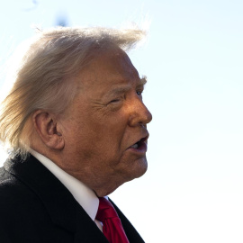 El presidente Donald Trump da una rueda de prensa en Washington.