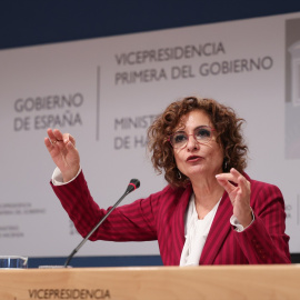 María Jesús Montero, vicepresidenta primera y ministra de Hacienda, durante la presentación de la reforma.